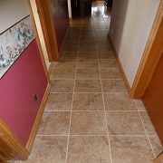 Tiled hallway